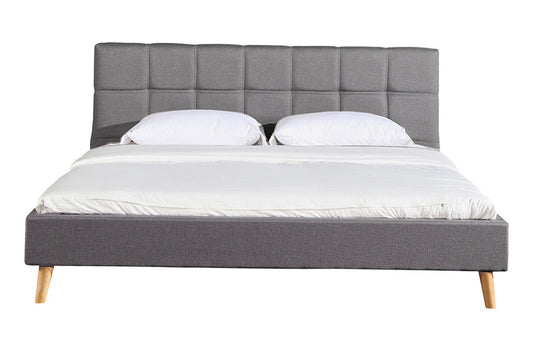 Queen Oscar Fabric Bed - Light Grey (PICTURED) Or Dark Grey