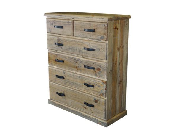 OUTBACK 6 DRAWER TALLBOY - RUSTIC PINE