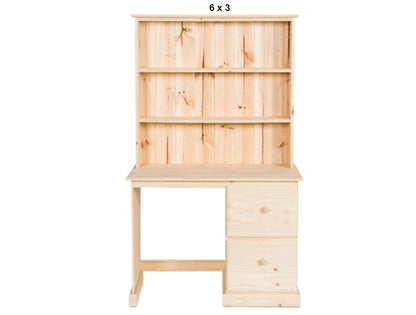 OXFORD (AUSSIE MADE) DESK WITH HUTCH COLLECTION - RAW - STARTING FROM $699