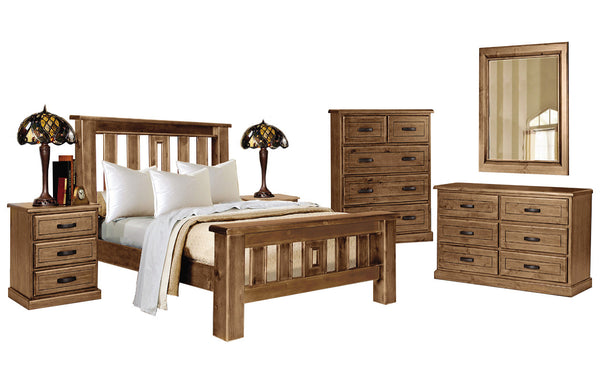 OAKLEY KING 6 PIECE (THE LOT) BEDROOM SUITE - TUSCAN