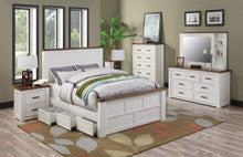 QUEEN EPCOT (AUSSIE MADE) BED WITH 3 UNDER BED STORAGE DRAWERS - ASSORTED PAINTED COLOURS