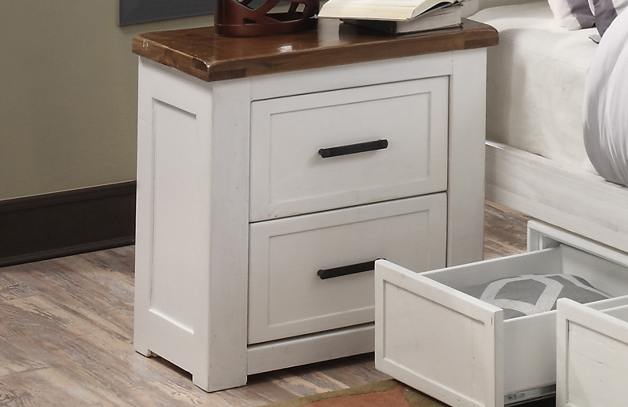 Epcot (AUSSIE MADE) 2 Drawer Bedside Table - 645(H) X 580(W) - Assorted Painted Colours