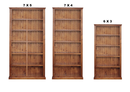 OHIO (AUSSIE MADE) HIGHLINE BOOKCASE WITH 40MM FACINGS COLLECTION - ASSORTED COLOURS - STARTING FROM $799