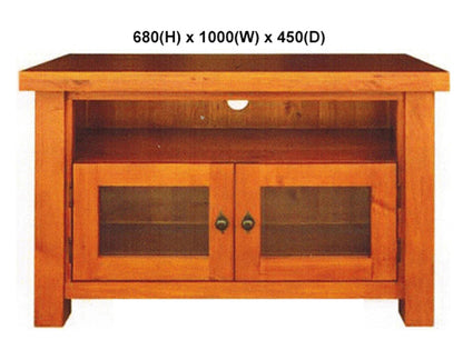 OHIO TV UNIT 2 DOORS COLLECTION - BLACKWOOD - STARTING FROM $449