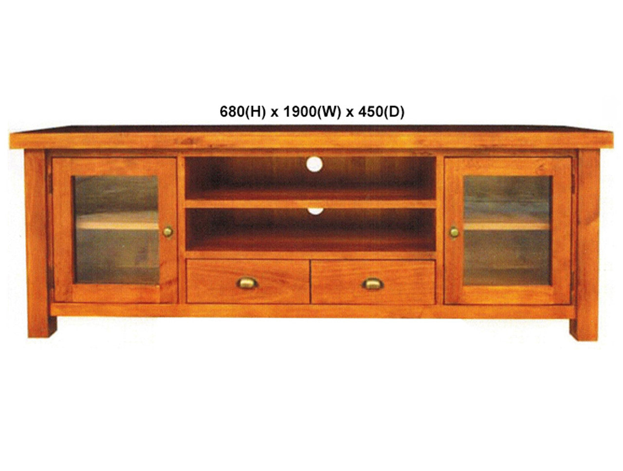 OHIO TV UNIT 2 DOORS COLLECTION - BLACKWOOD - STARTING FROM $449