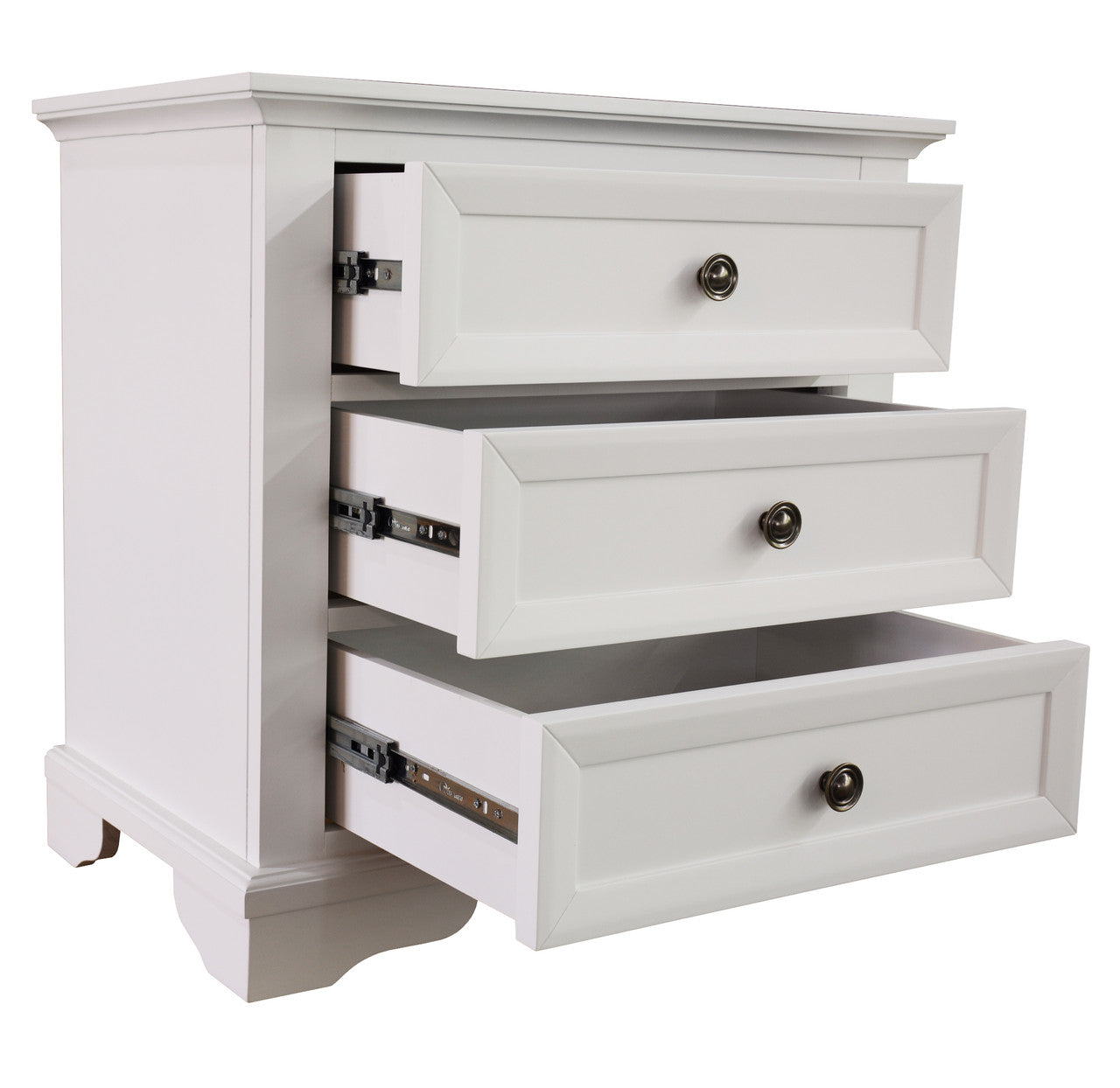 KING AUSTIN 4 PIECE (TALLBOY) BEDROOM SUITE - WHITE