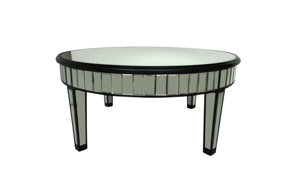 PALAIS ROUND COFFEE TABLE -  1000(DIA)- MIRRORED GLASS - GOLD FRAME