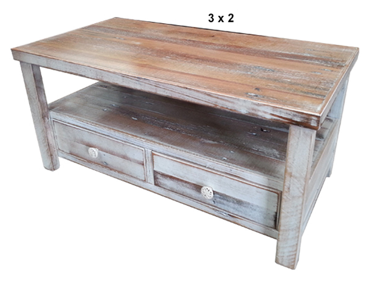 PALING (AUSSIE MADE) COFFEE TABLE WITH 2 DRAWER COLLECTION - ASSORTED STAINED COLOURS - STARTING FROM $749