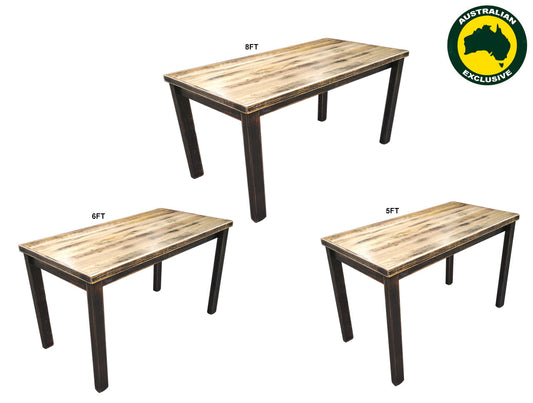 Paling (AUSSIE MADE) Dining Table With Standard Legs Collection - Assorted Stained Colours