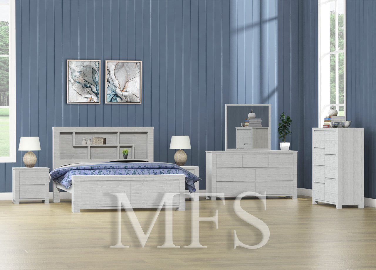 DOUBLE OR QUEEN SIESTA (CUSTOM MADE) 6 PIECE (THE LOT) BEDROOM SUITE - ASSORTED COLOURS