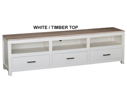 PARIS 3 DRAWER LOW ENTERTAINMENT UNIT - 540(H) X 1900(W) - ASSORTED COLOURS