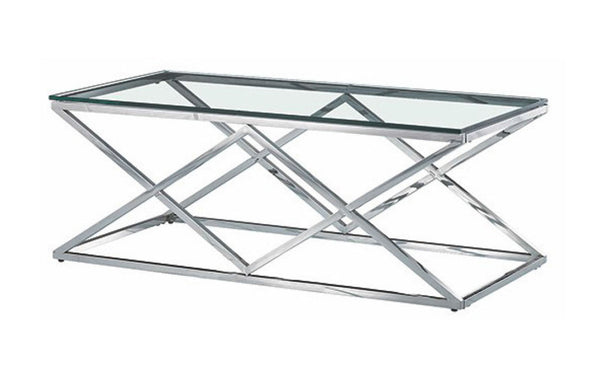 PERUZ RECTANGULAR COFFEE TABLE WITH GLASS TOP -  1200(W)