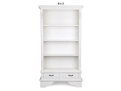 PILLAR (AUSSIE MADE) HARDWOOD BOOKCASE WITH 2 DRAWERS COLLECTION - ASSORTED PAINTED COLOURS - STARTING FROM $899