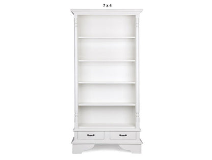 PILLAR (AUSSIE MADE) HARDWOOD BOOKCASE WITH 2 DRAWERS COLLECTION - ASSORTED PAINTED COLOURS - STARTING FROM $899