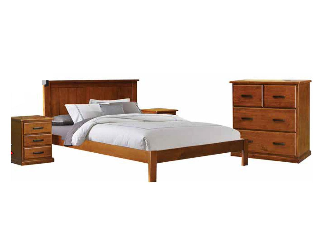 King Single Pinehurst Bed Frame - Antique Oak