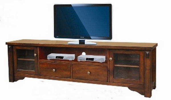 FABULOS    4 DOOR 2 DRAWER  LOWLINE ENTERTAINMENT  UNIT - (MODEL-16-9-14-14-1-3-12-5) -575(H) X 2200(W)- HAZELNUT