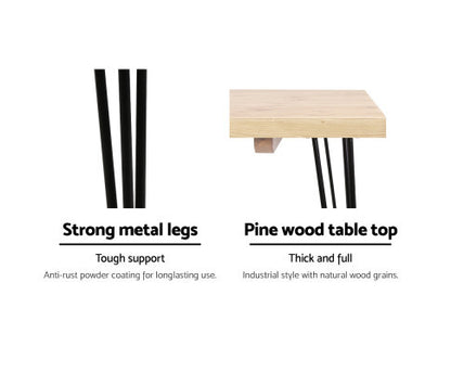 JAGGER WOODEN DINING TABLE - 1000(W) x 650(D) -  AS PICTURED