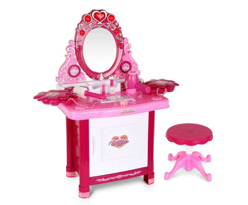KEEZ 30 PIECES KIDS DRESSING TABLE WITH MIRROR - PINK