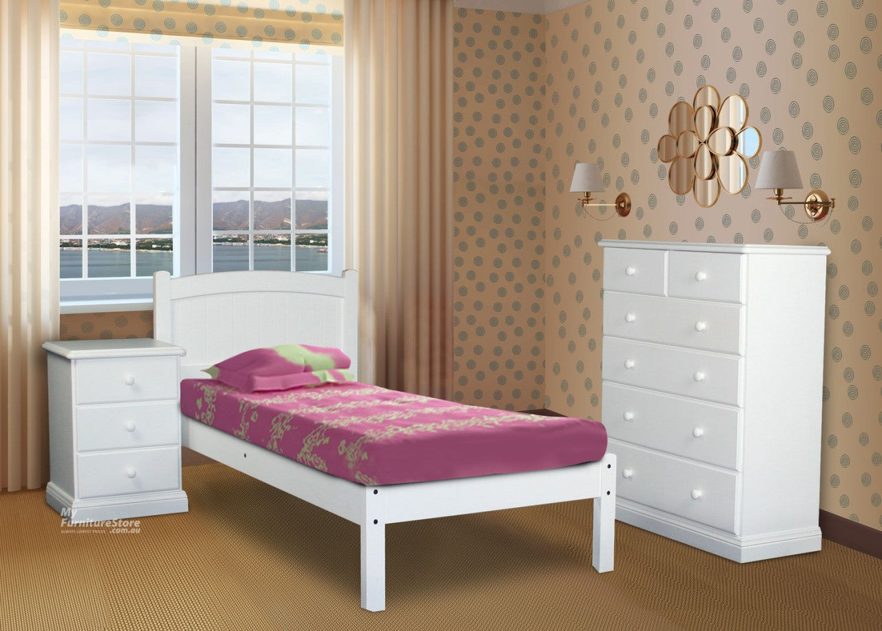 Queen Mudgee (AUSSIE MADE) Panel Bed - 1200(H) - Painted Colours