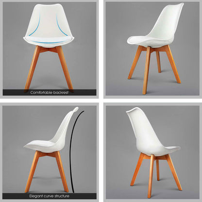 PAD LEATHERETTE DINING CHAIR - WHITE