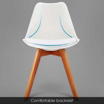 PAD LEATHERETTE DINING CHAIR - WHITE