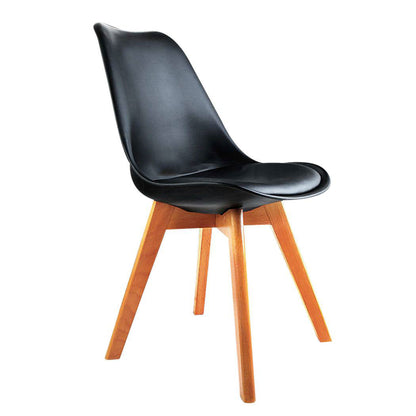 PAD LEATHERETTE DINING CHAIR - BLACK