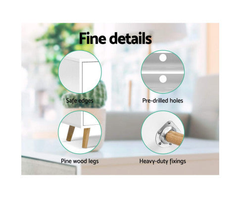 PYKE TV ENTERTAINMENT UNIT - 420(H) X 1200(W) -  WHITE