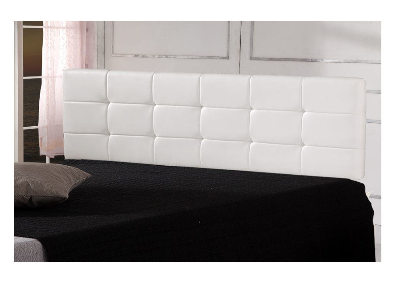 KING DELUXE TUFTED LEATHERETTE BEDHEAD - BROWN , WHITE OR BLACK