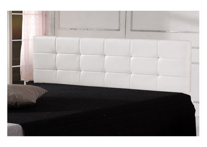 KING DELUXE TUFTED LEATHERETTE BEDHEAD - BROWN , WHITE OR BLACK