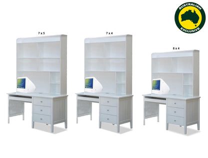 PACIFIC (AUSSIE MADE) STUDY DESK AND HUTCH COLLECTION - ASSORTED PAINTED COLOURS - STARTING FROM $1299
