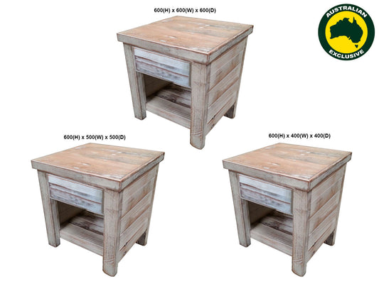 Paling (AUSSIE MADE) Lamp Table With 1 Drawer Collection - Assorted Stained Colours