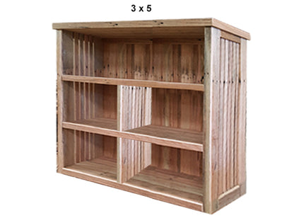 PALING (AUSSIE MADE) LOWLINE BOOKCASE COLLECTION - ASSORTED STAINED COLOURS - STARTING FROM $499