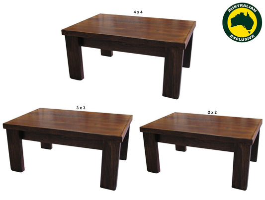 Paling (AUSSIE MADE) Coffee Table With Legs Collection - Assorted Stained Colours