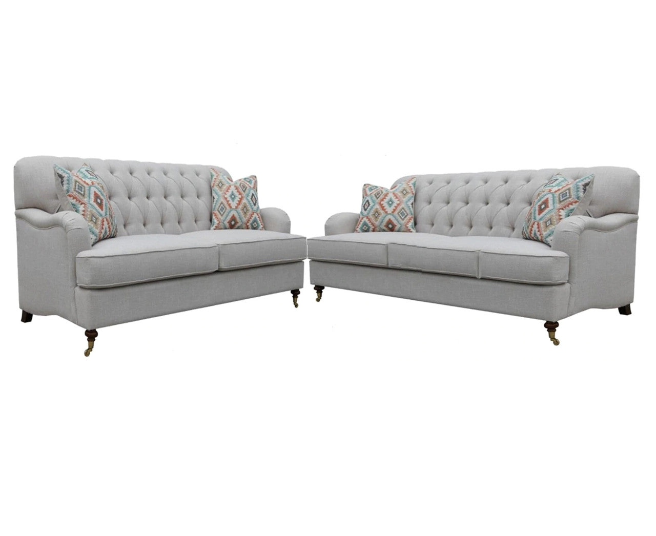 PARIS 3S + 2S FABRIC LOUNGE SUITE - (MODEL:6-12-15-18-9-4-1) - AS PICTURED