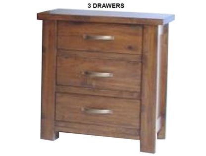 PARSON (AUSSIE MADE) BEDSIDE TABLE COLLECTION - ASSORTED STAINED COLOURS - STARTING FROM $399