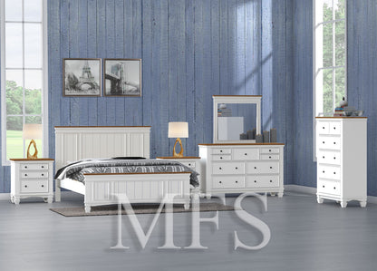 DOUBLE OR QUEEN PLANTATION (CUSTOM MADE) 3 PIECE (BEDSIDE) BEDROOM SUITE - ASSORTED COLOURS
