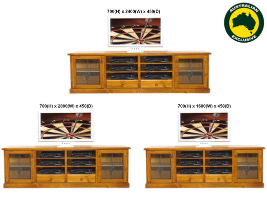 Polonius (AUSSIE MADE) Lowline TV Unit Collection - Assorted Stained Colours