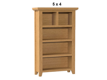 PRINCIPLE (AUSSIE MADE) LOWLINE BOOKCASE COLLECTION - TASSIE OAK COMBINATION - ASSORTED STAINED COLOURS - STARTING FROM $649