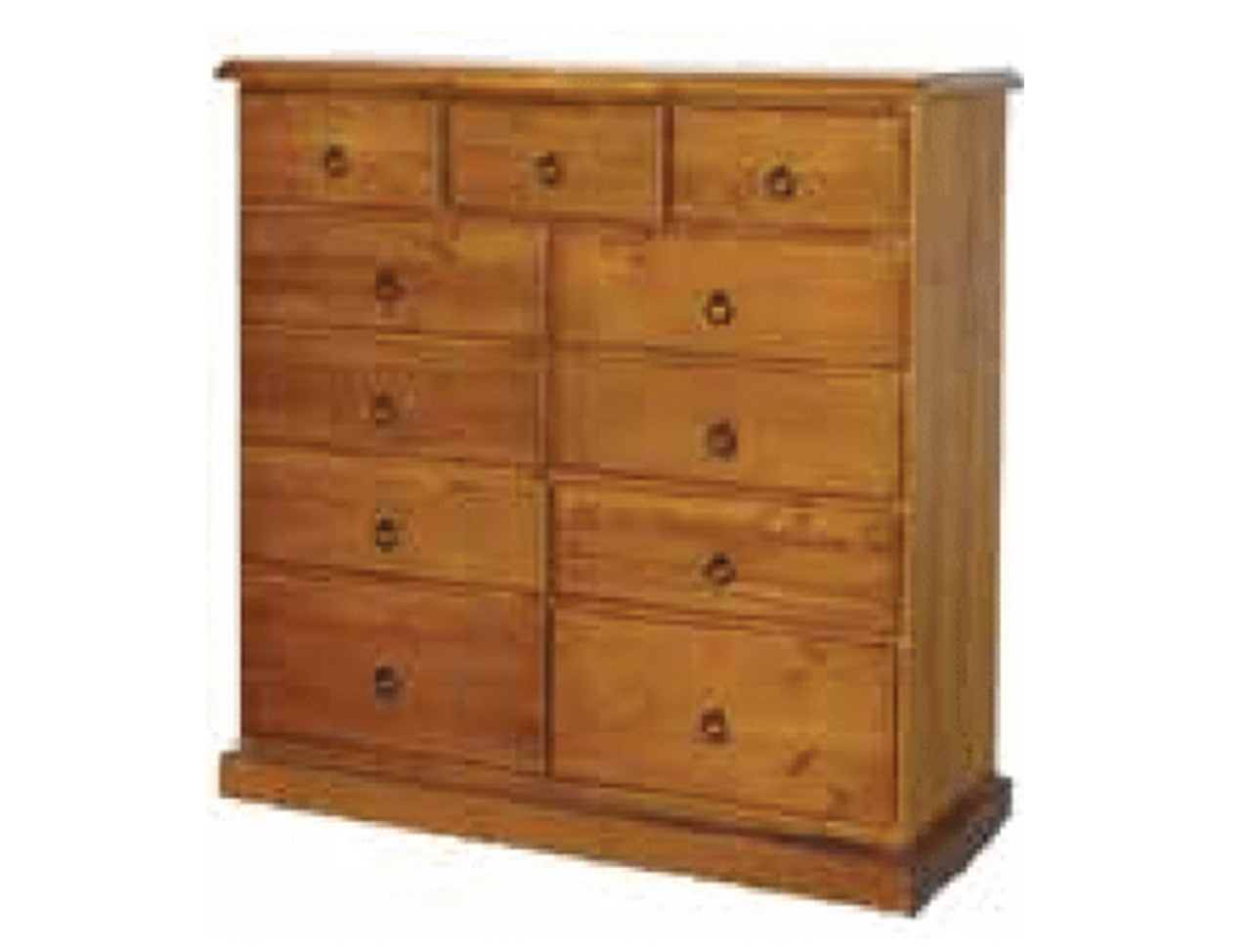 Primo 11 Drawer Chest -1200(H) X 1215(W)- Blackwood (3897) Or Walnut (3898)