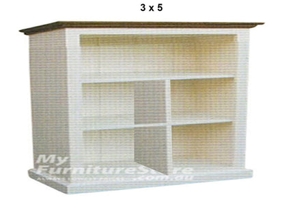 COLONIAL (AUSSIE MADE) LOWLINE BOOKCASE COLLECTION - ASSORTED PAINTED COLOURS - STARTING FROM $499