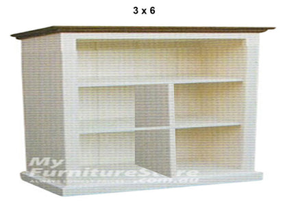 COLONIAL (AUSSIE MADE) LOWLINE BOOKCASE COLLECTION - ASSORTED PAINTED COLOURS - STARTING FROM $499