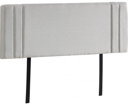 QUEEN ANDORRA LINEN FABRIC HEADBOARD BEDHEAD - BEIGE