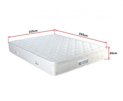 QUEEN GARNET PILLOW TOP POCKET SPRING  FOAM MATTRESS - MEDIUM FIRM