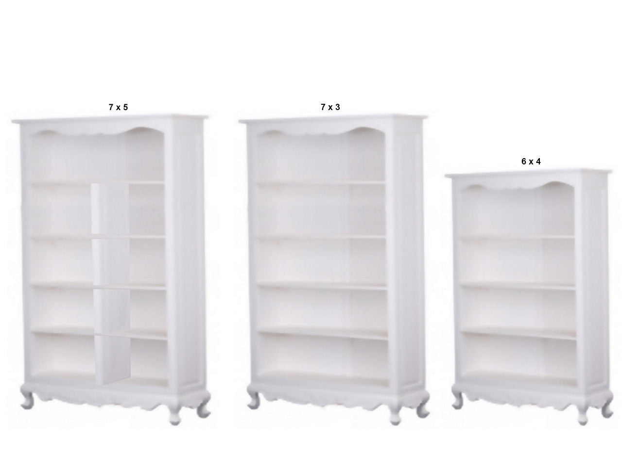QUEEN ANN HARDWOOD HIGHLINE BOOKCASE COLLECTION - ASSORTED STAINED / PAINTED COLOURS - STARTING FROM $1199