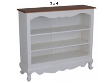 QUEEN ANN HARDWOOD LOWLINE BOOKCASE COLLECTION - ASSORTED STAINED / PAINTED COLOURS - STARTING FROM $699
