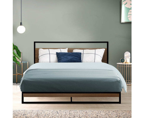 QUEEN RALPH METAL BED - BLACK
