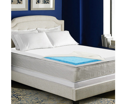 BROOKE QUEEN SIZE DUAL LAYER COOL GEL MEMORY FOAM TOPPER