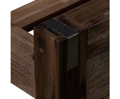 QUEEN JARVAN TIMBER BED - CHOCOLATE