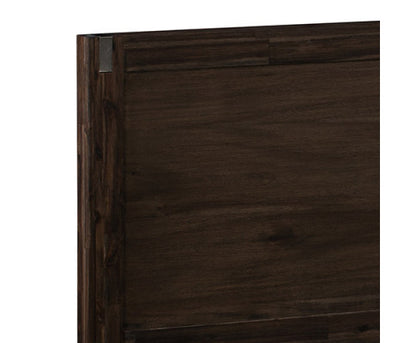QUEEN JARVAN TIMBER BED - CHOCOLATE