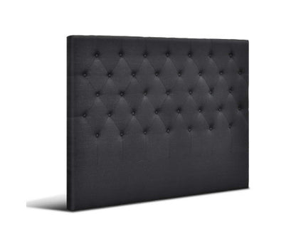QUEEN CELCIUS LINEN FABRIC HEADBOARD BEDHEAD - BEDHEAD HEIGHT 1200(H) - CHARCOAL